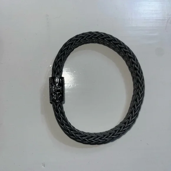 BNWB - John Hardy 11 MM Chain Bracelet Size 7 - Matte Black Rhodium Finish